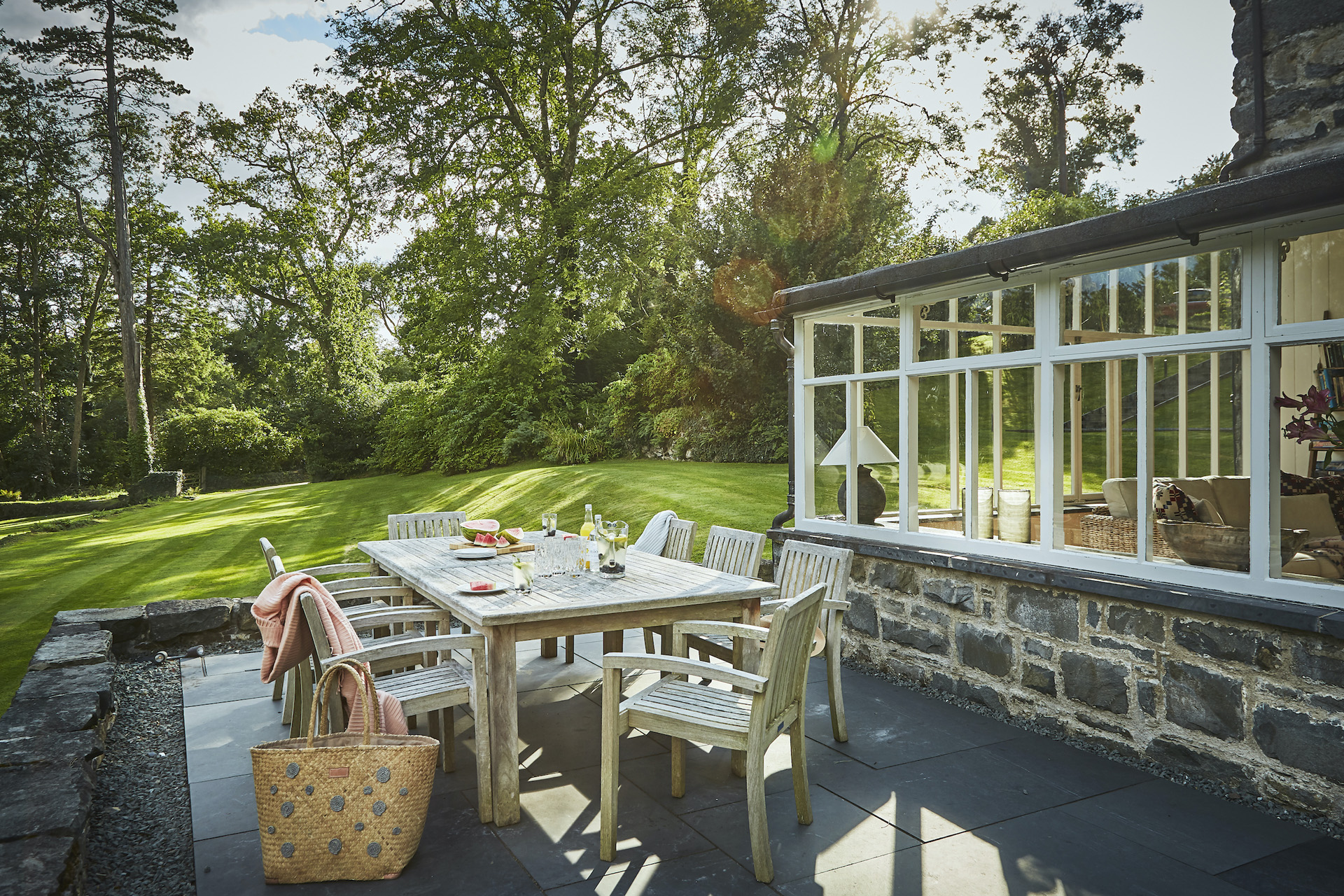 outdoor dining area
