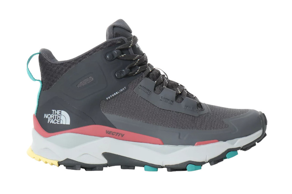 Grey, pink and blue shoe