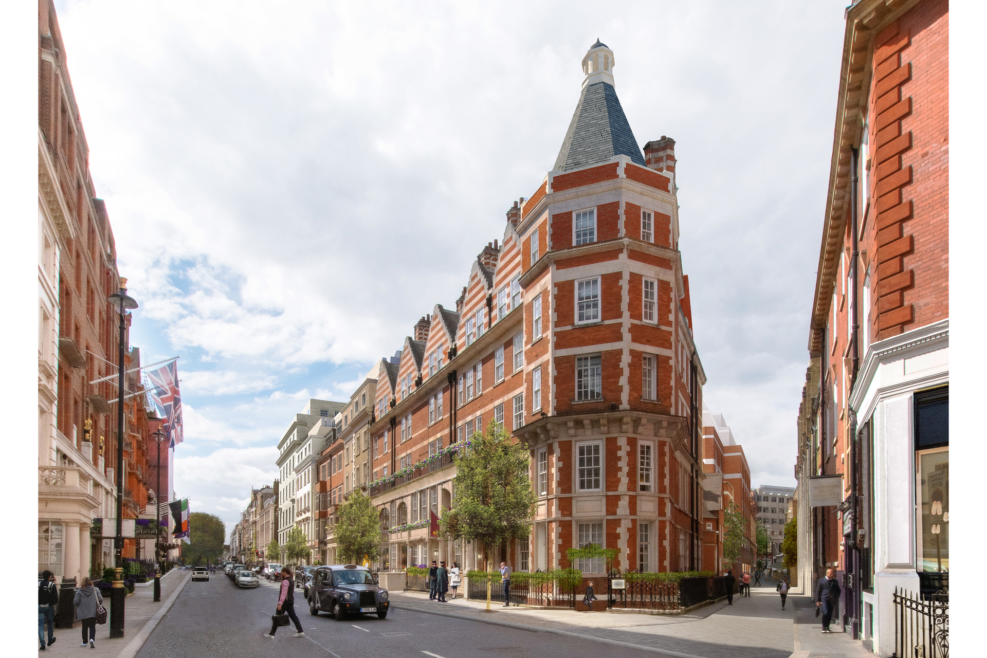 The exterior of The Oberoi's new development in Mayfair