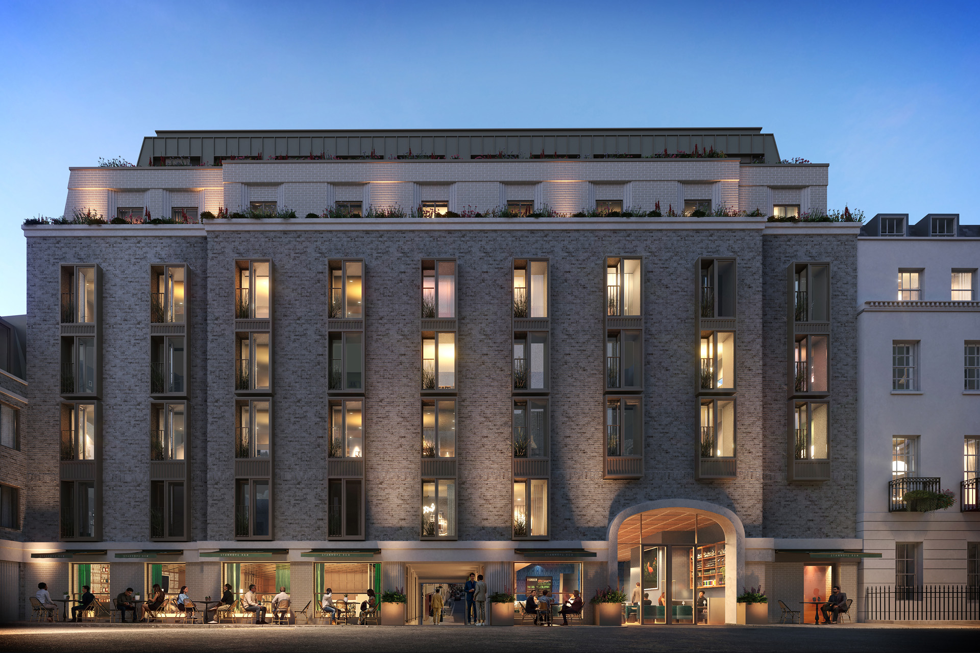 The exterior of The Shepherd Mayfair, a new hotel opening in London in 2026