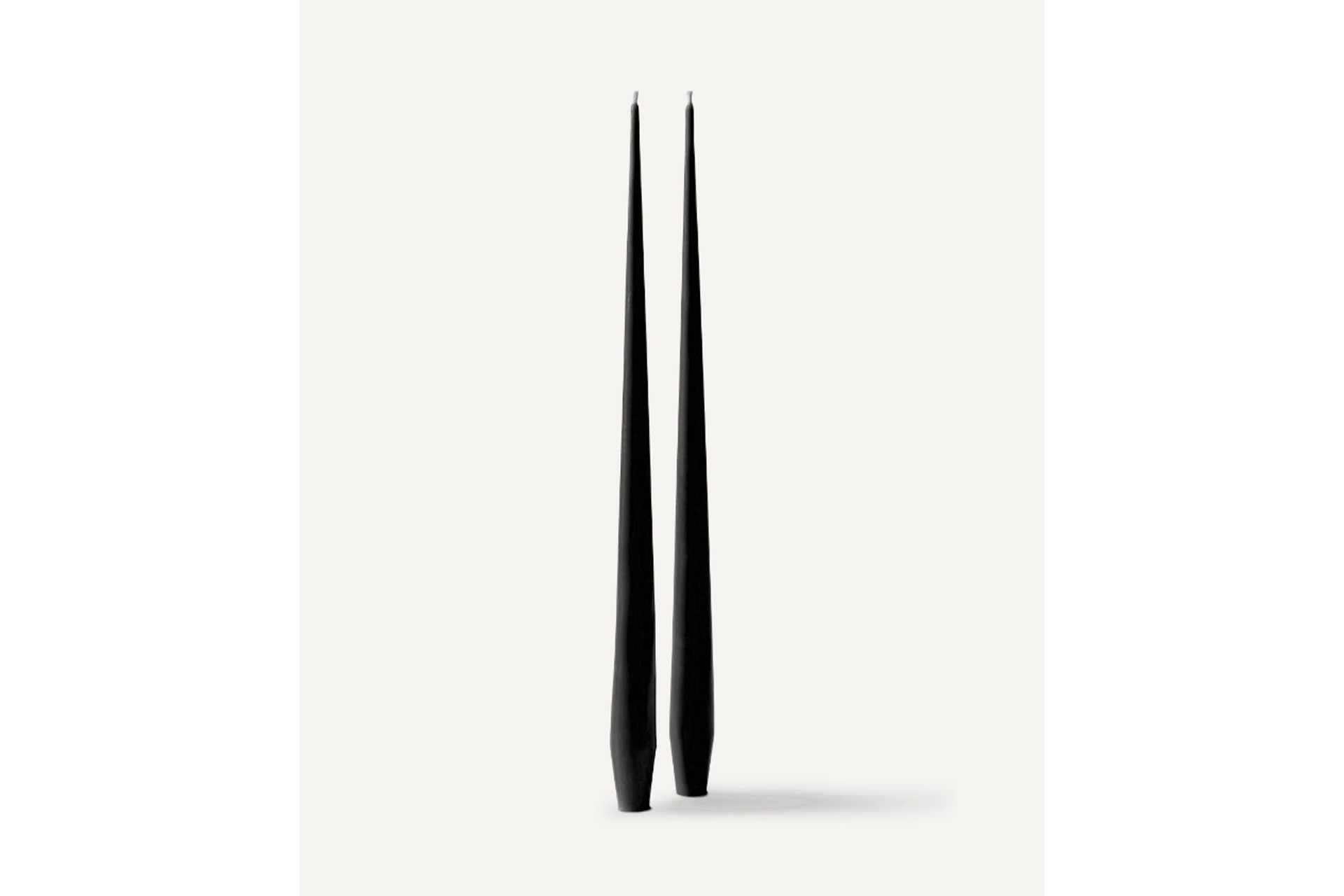 Very Thins Black Organic Beeswax Dinner Candle Set sold by Glassette