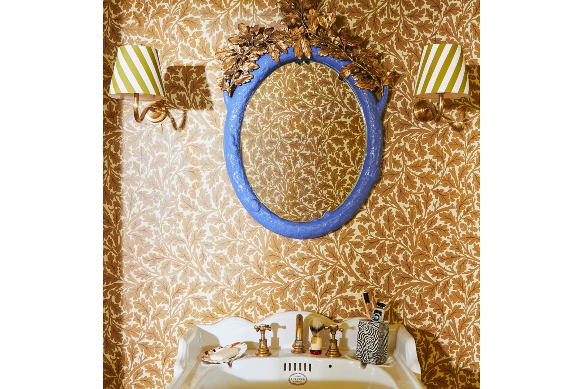 Yellow Quercus Wallpaper in oak leaves wallpaper for House of Hackney