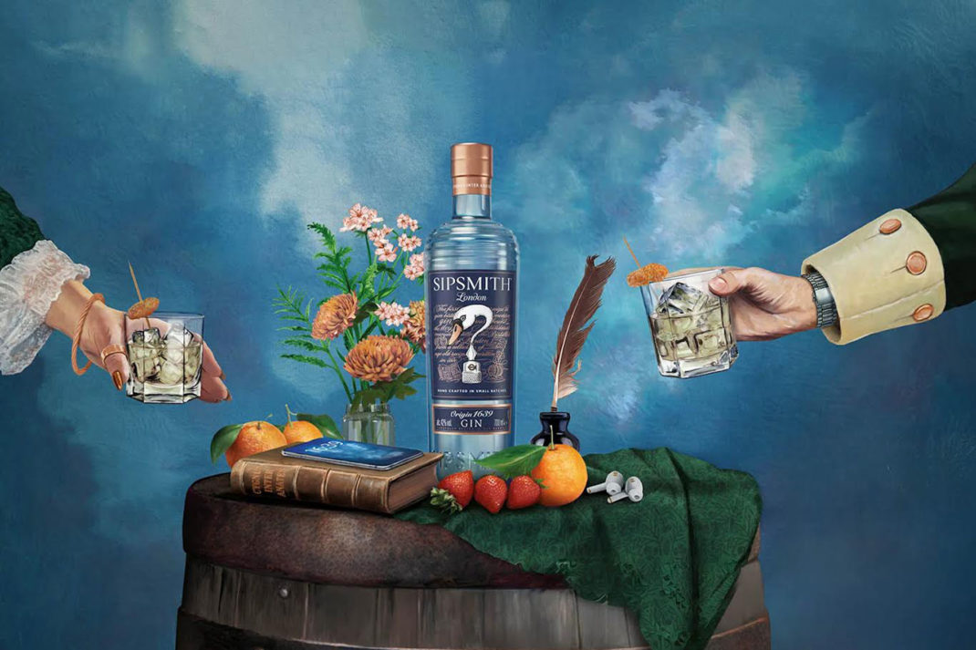 Sipsmith gin being poured into a glass