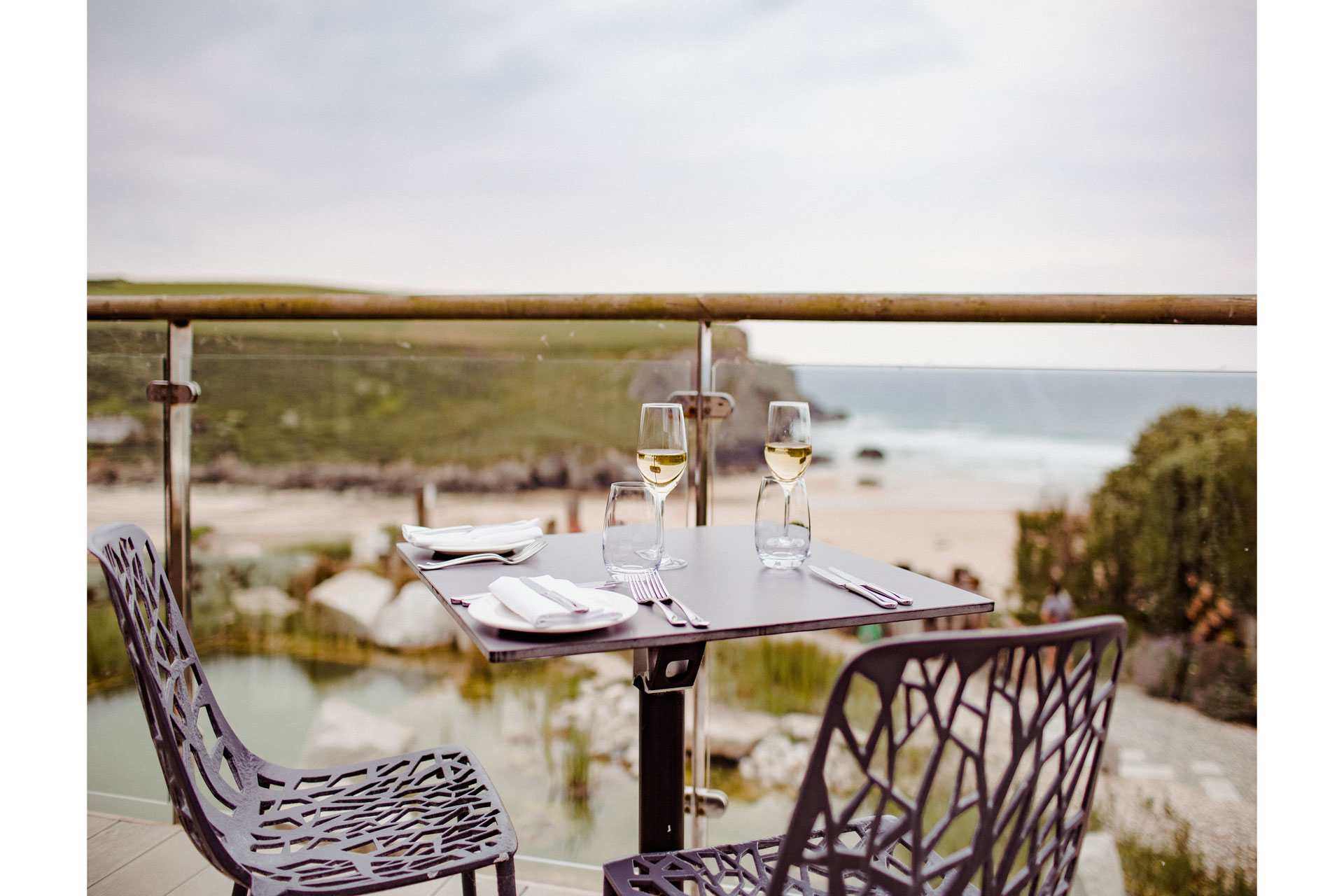Restaurant terrace table