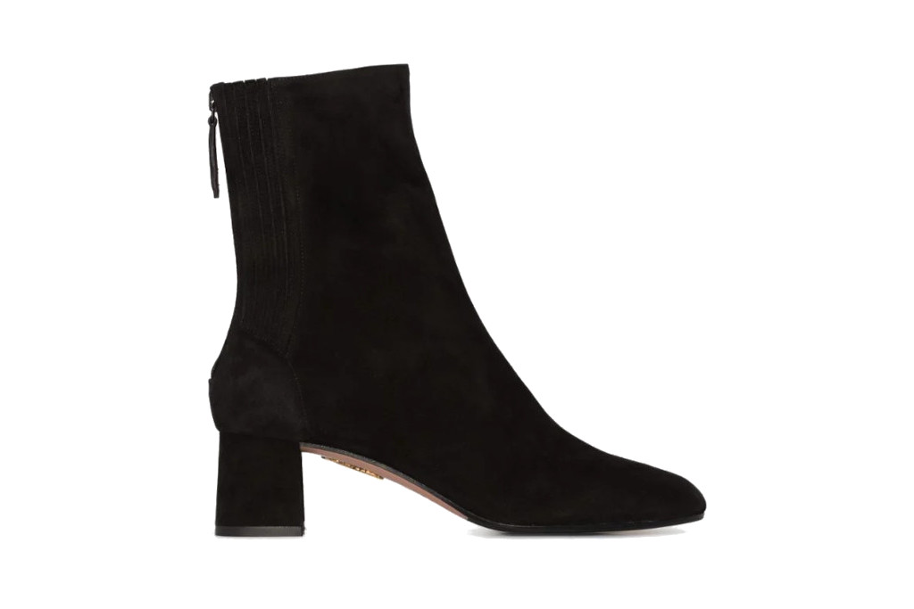 Black suede ankle boot