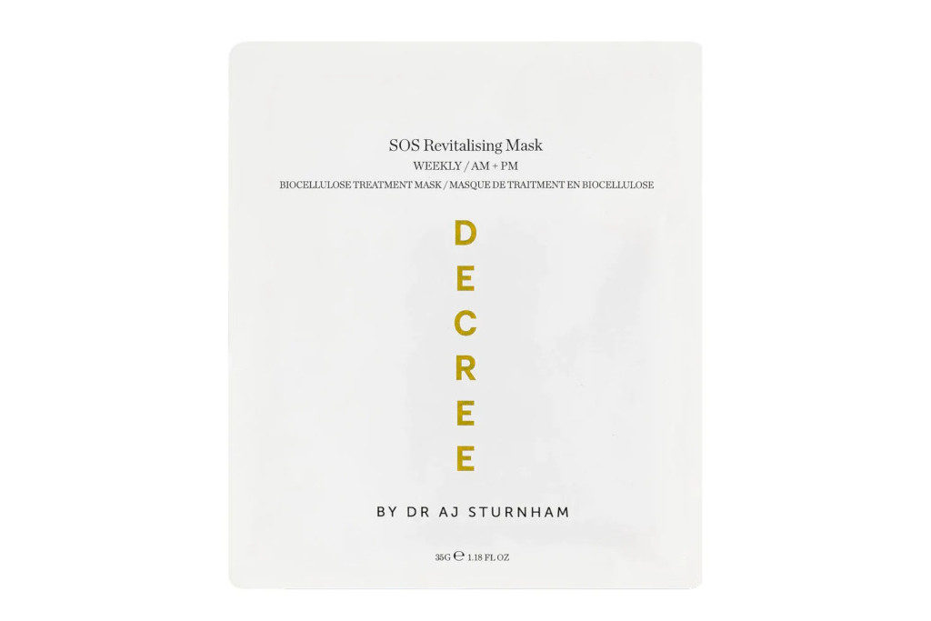 White sheet mask packet