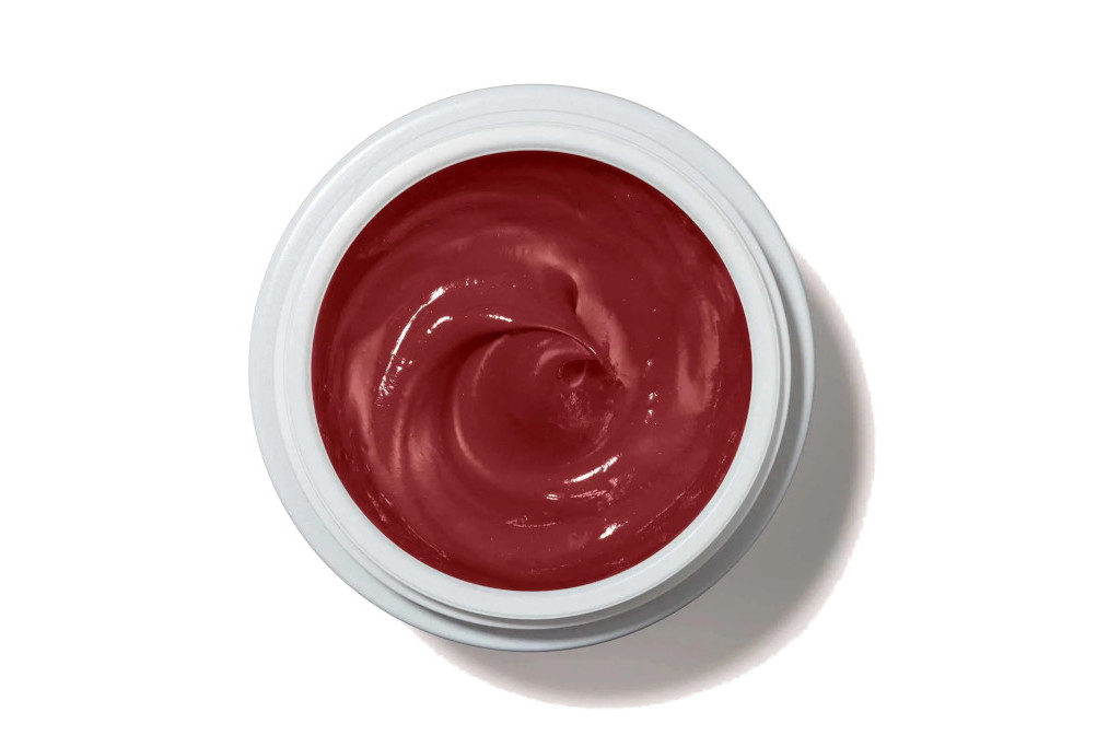 White tub with red cream inside