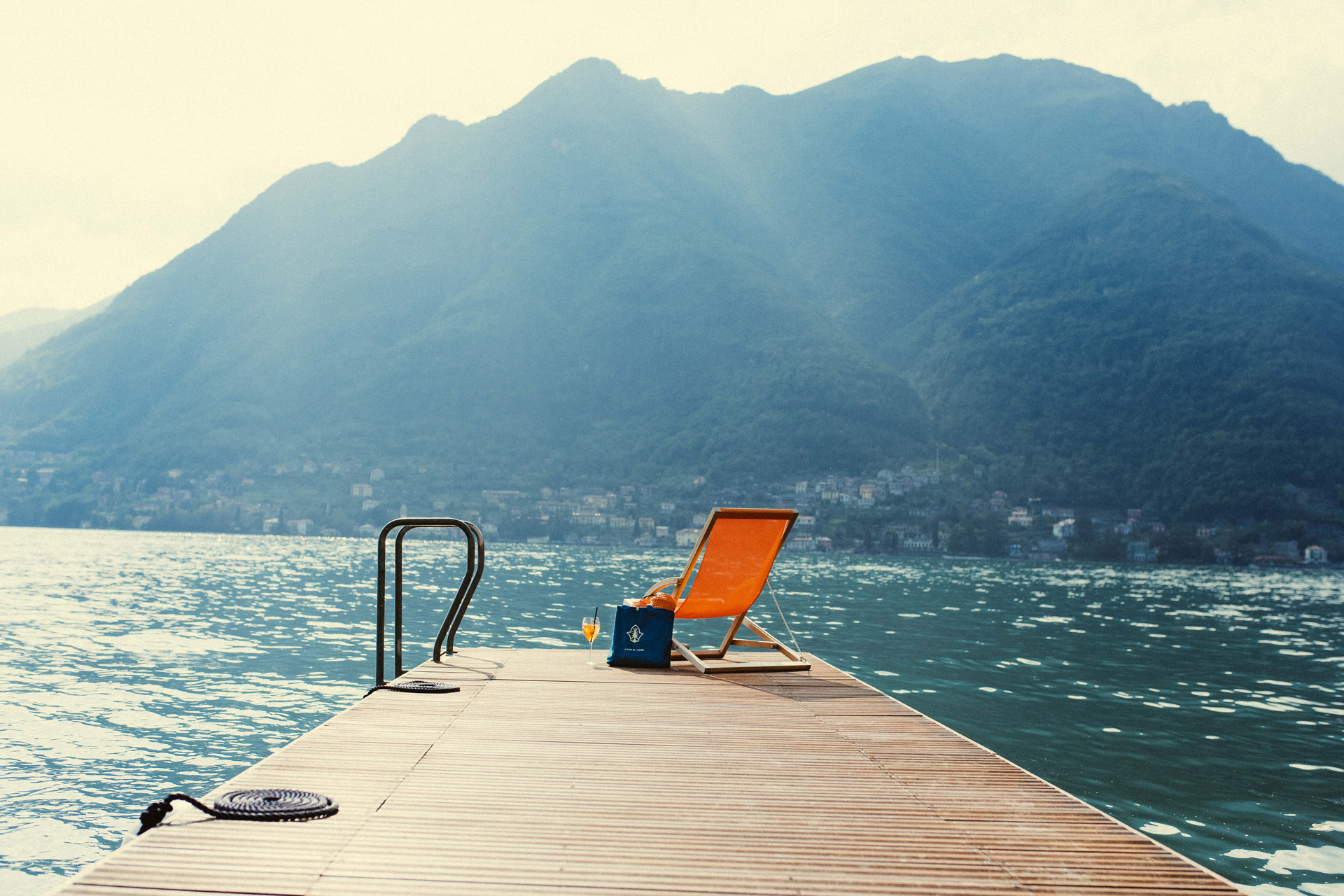 Looking across Lake Como