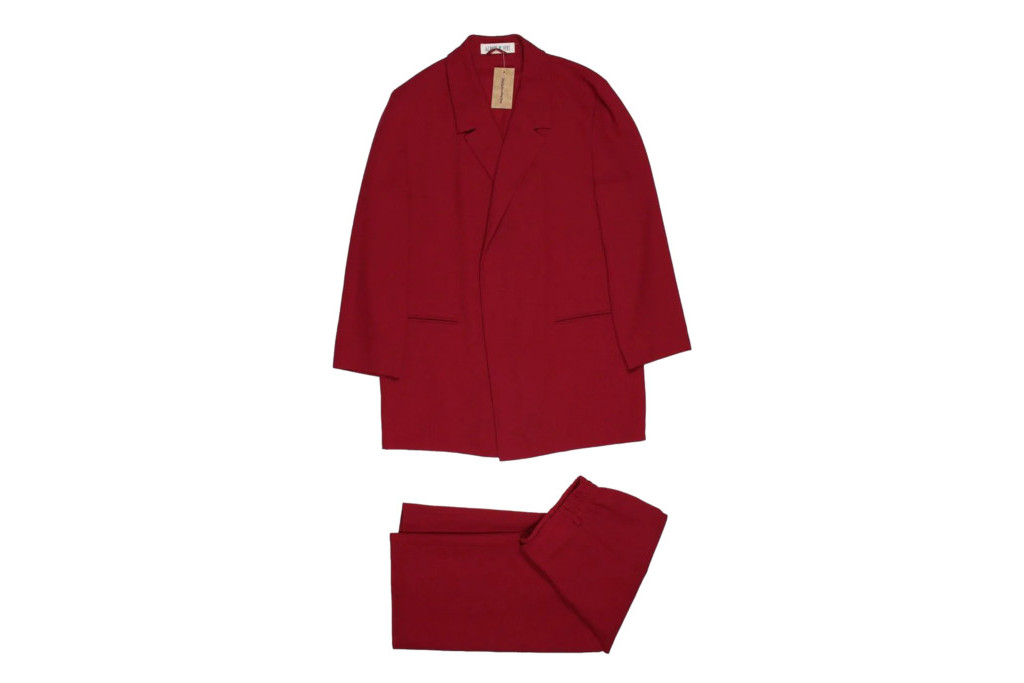 Red blazer and skirt
