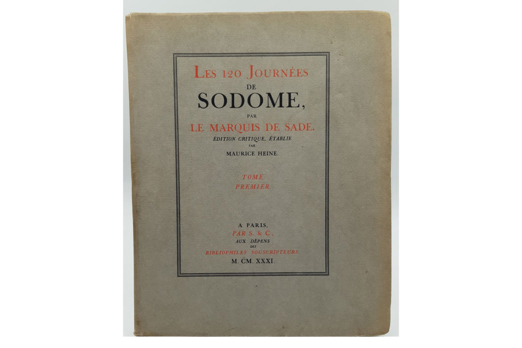 Marquis de Sade, 120 Days of Sodom
