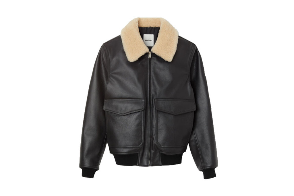 Black leather jacket