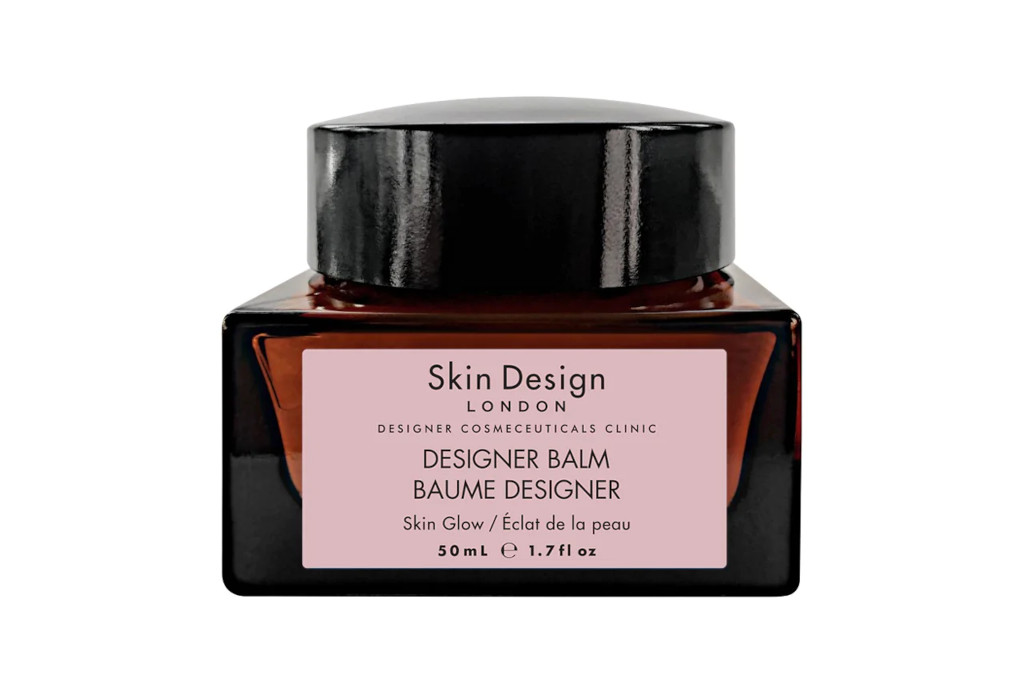 Black tub with pink label