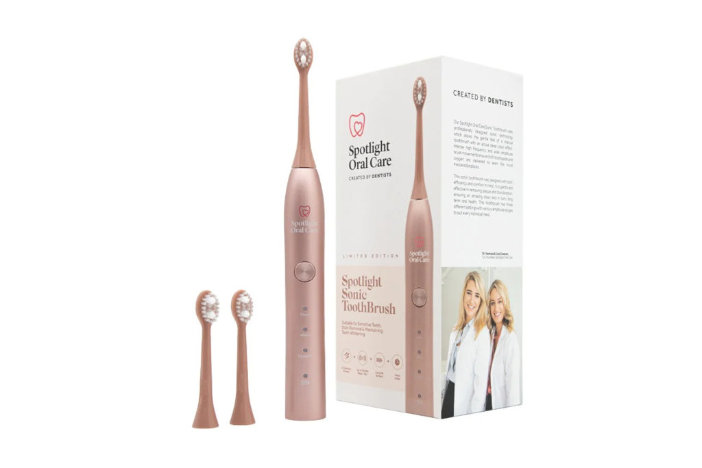 Rose gold electric toothbrush