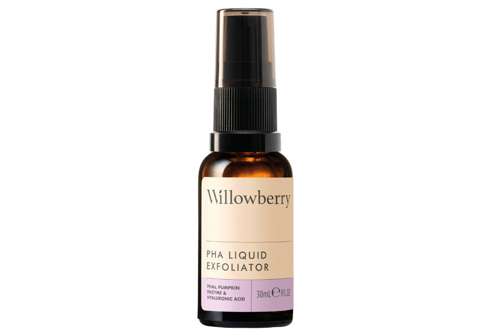 Brown spray bottle with beige label