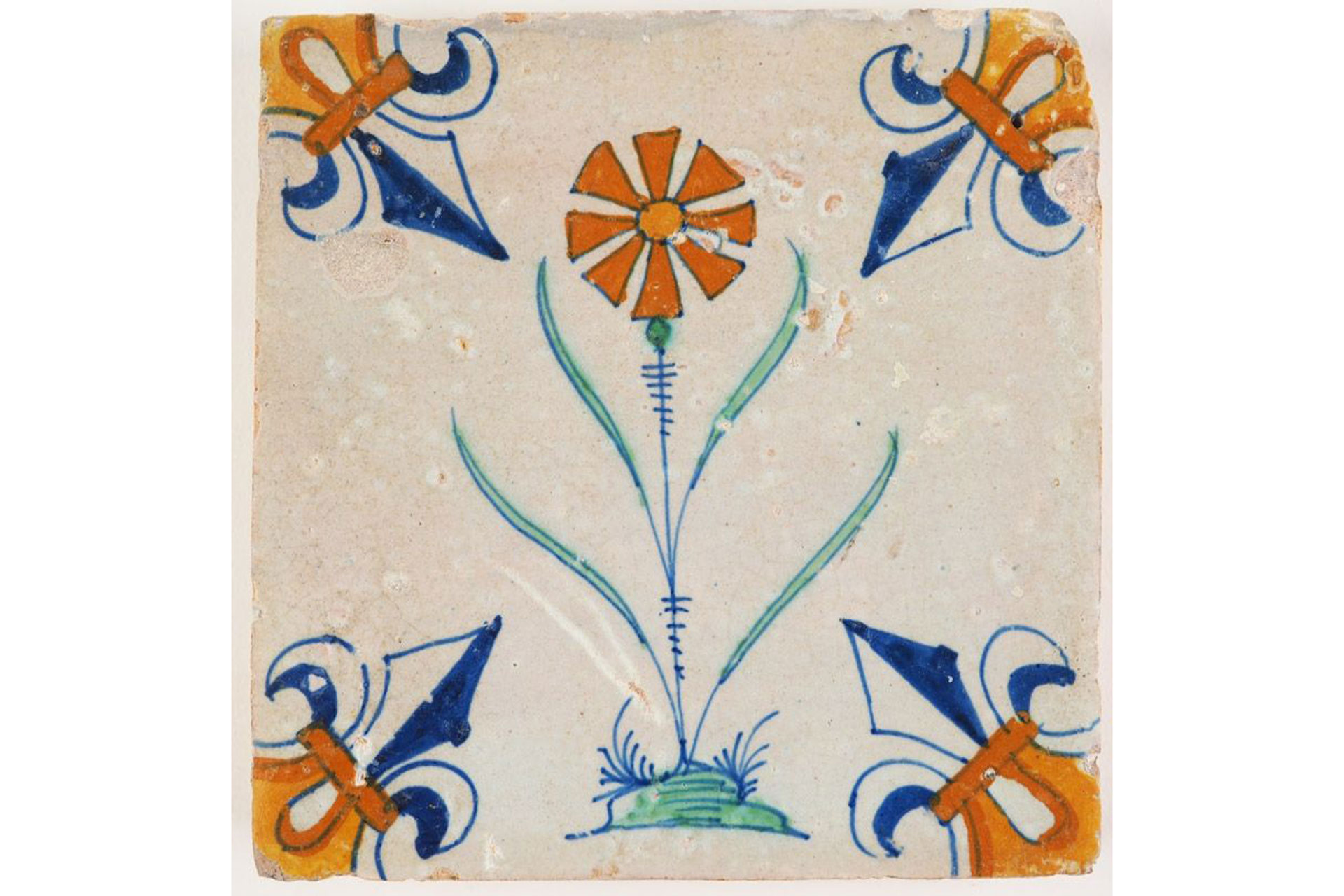 Skip to the end of the images gallery Skip to the beginning of the images gallery Dianthus, c. 1620 collectable vintage tile that's delft