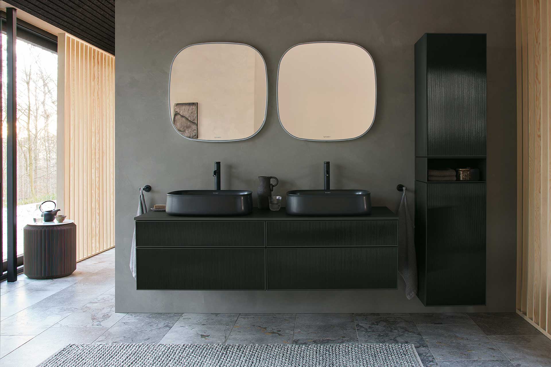 double sink Zencha by Sebastian Herkner for Duravit