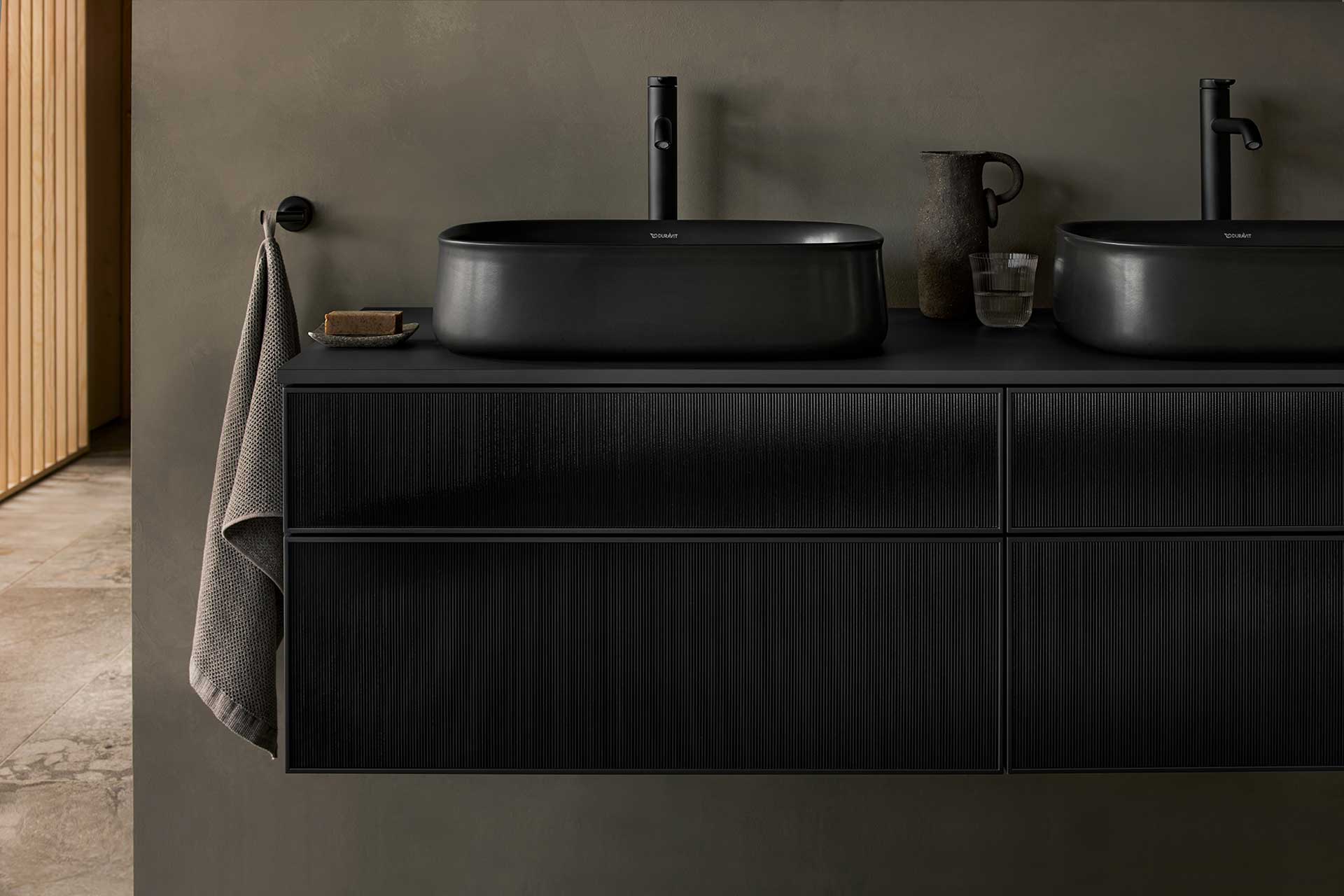 black sink Zencha by Sebastian Herkner for Duravit