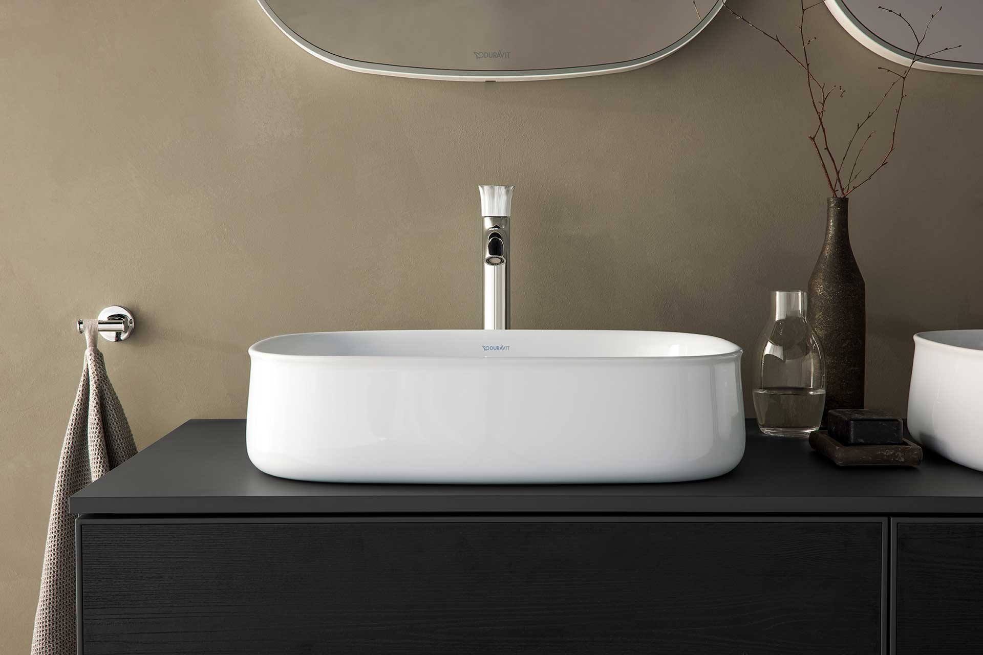 white ceramic sink Zencha by Sebastian Herkner for Duravit