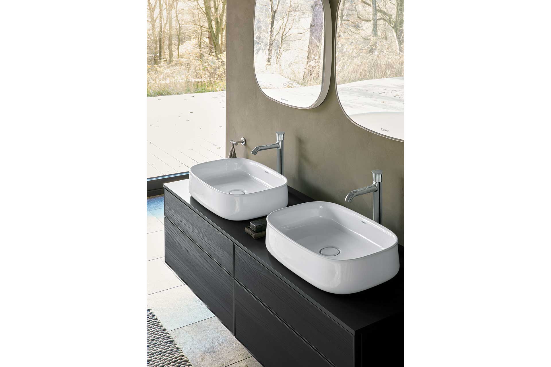double sink Zencha by Sebastian Herkner for Duravit