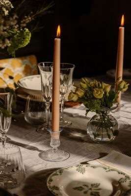 Candlesticks on table