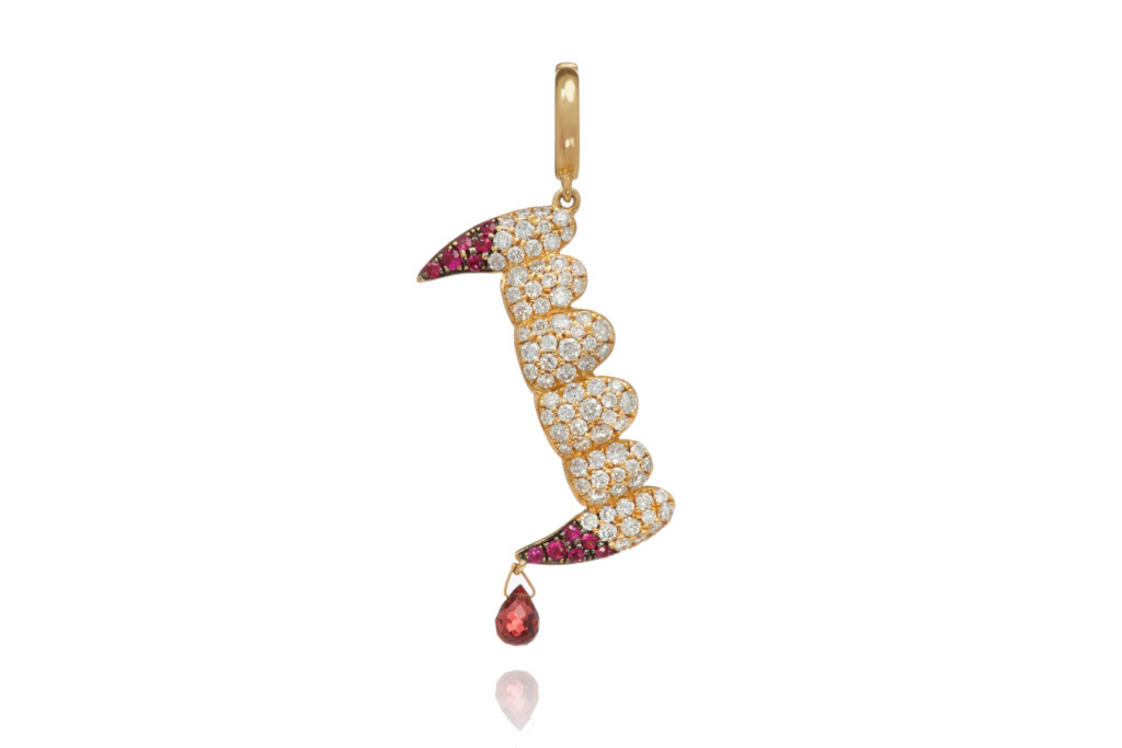 Vampire fang charm
