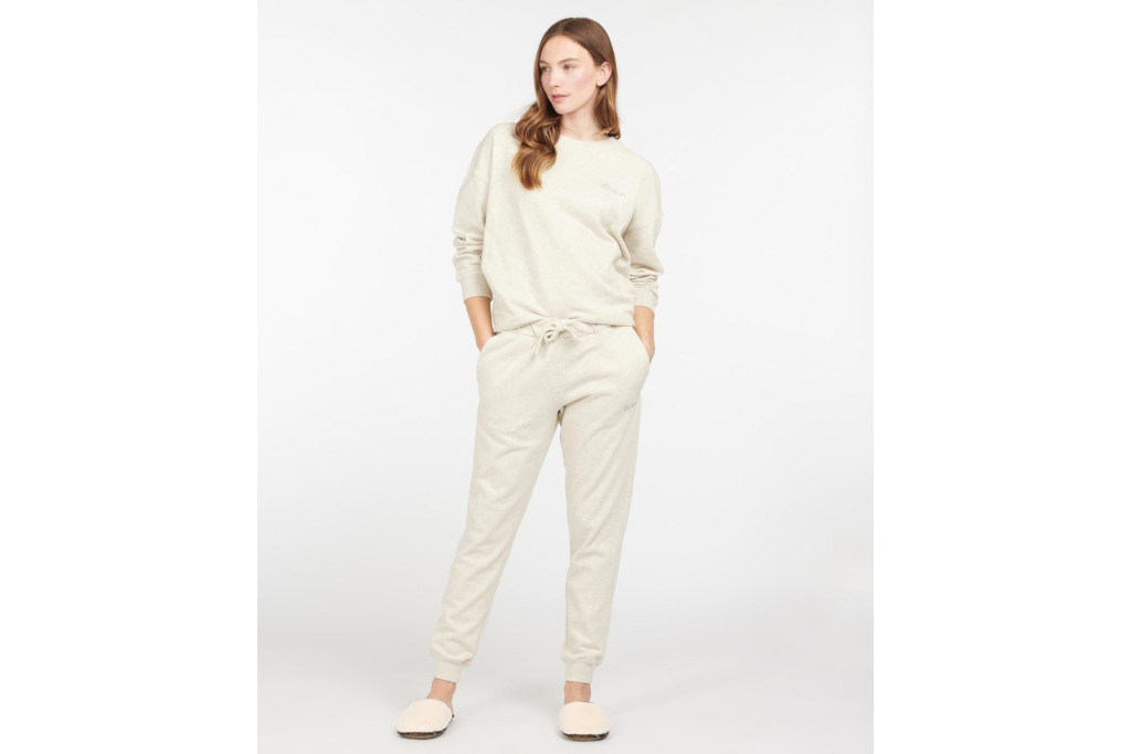 Woman in cream co-ord sets