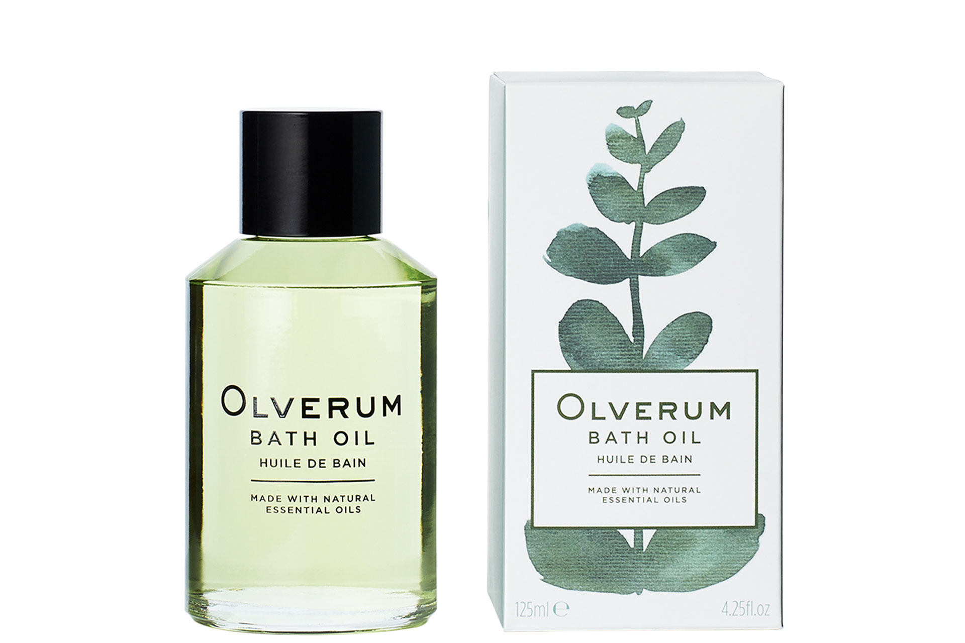 Bottle of bath oil