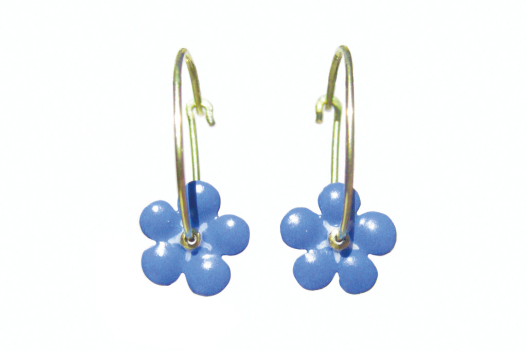 Blue forget me not earrings