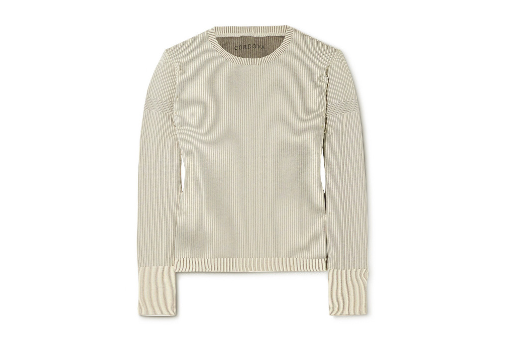 Cream ribbed top