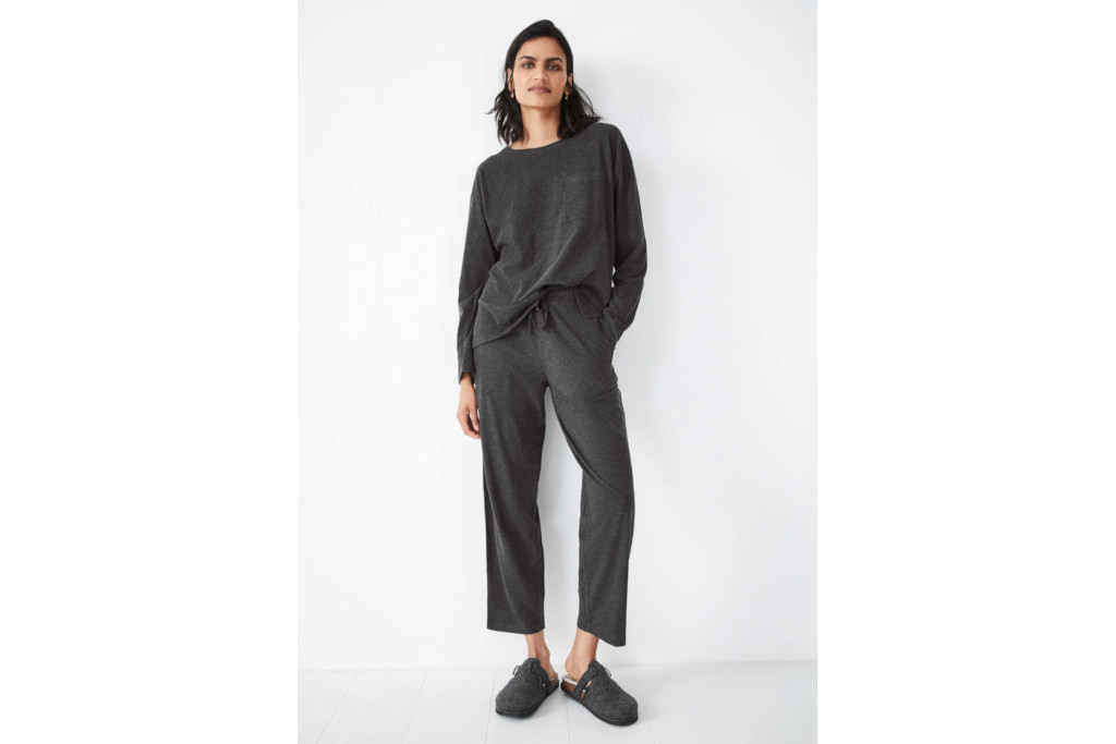 Woman in grey co-ord set