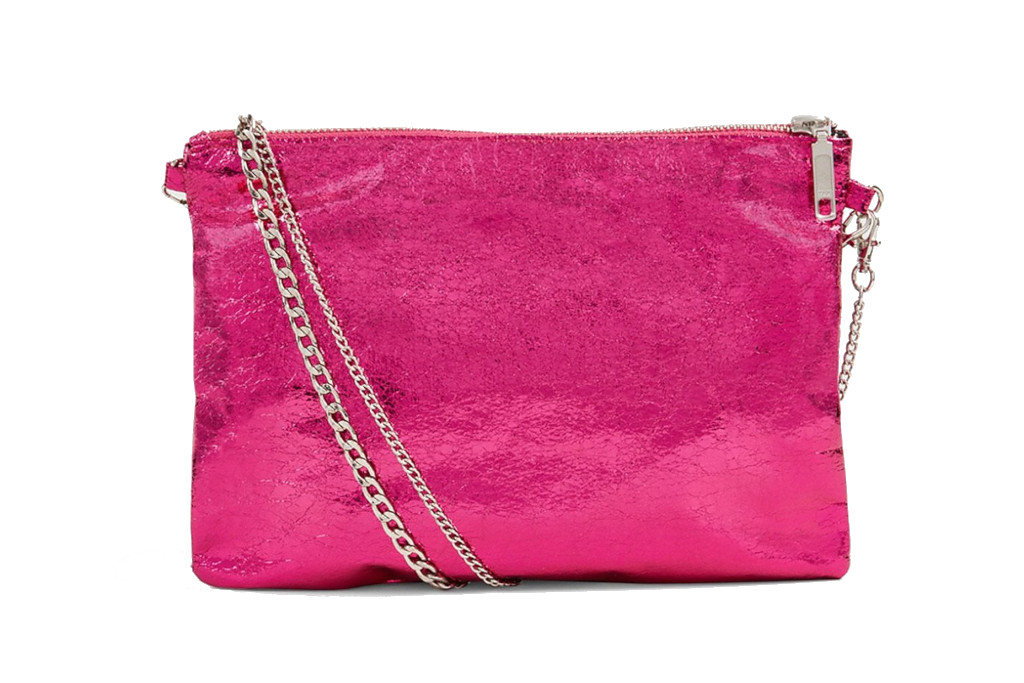 Pink metallic bag