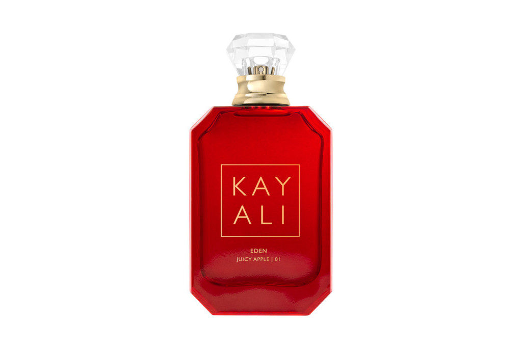 Red bottle of perfume