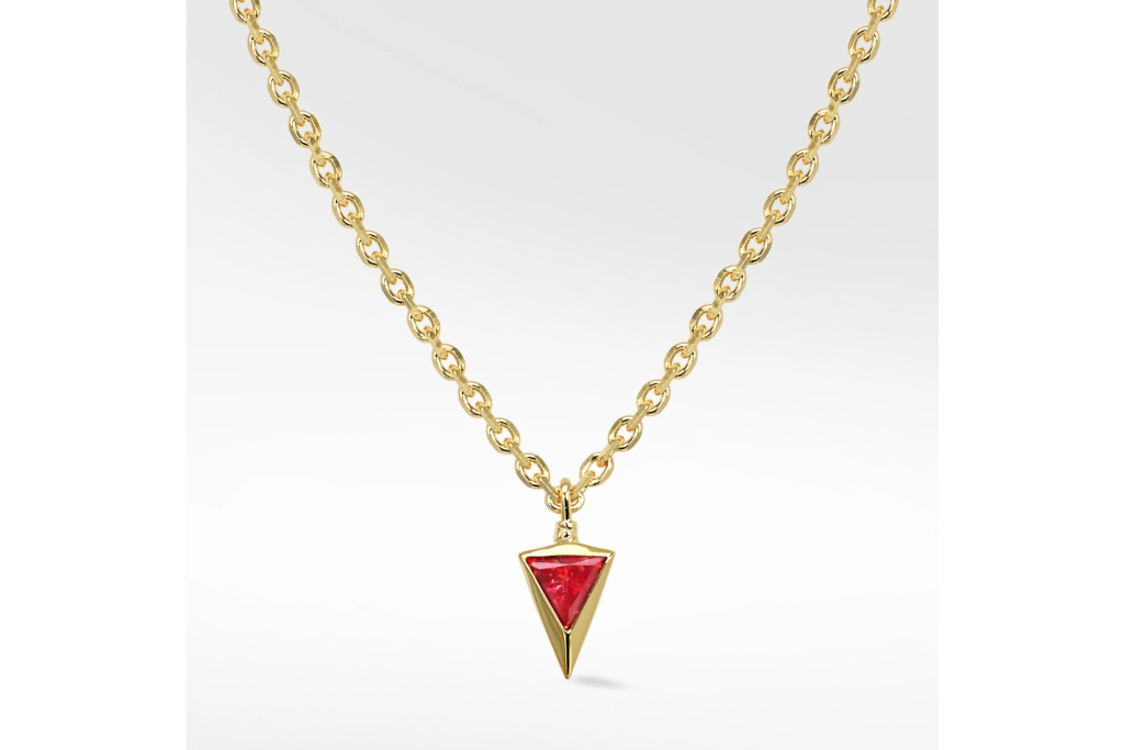 Red arrow pendant necklace