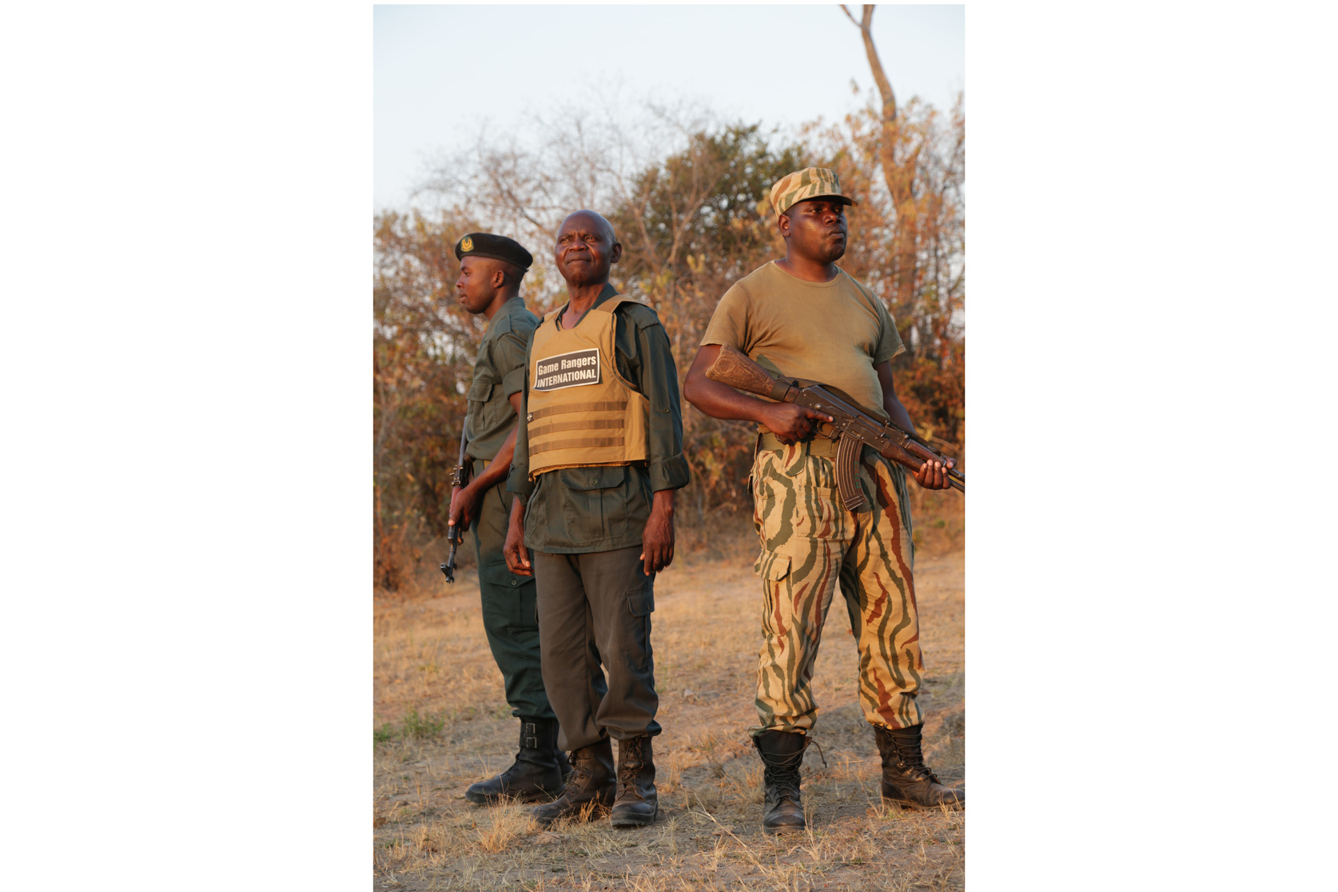 Neddy and two other wildlife rangers