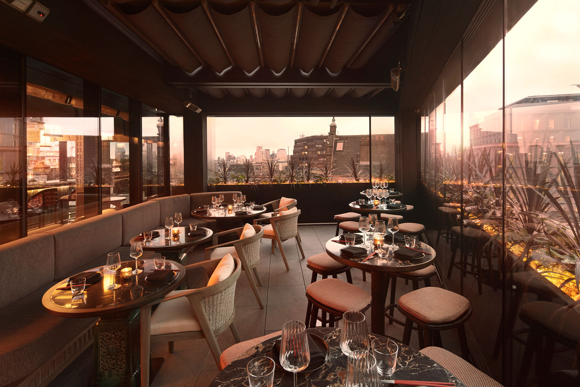 Terrace at Tattu London, a restaurant