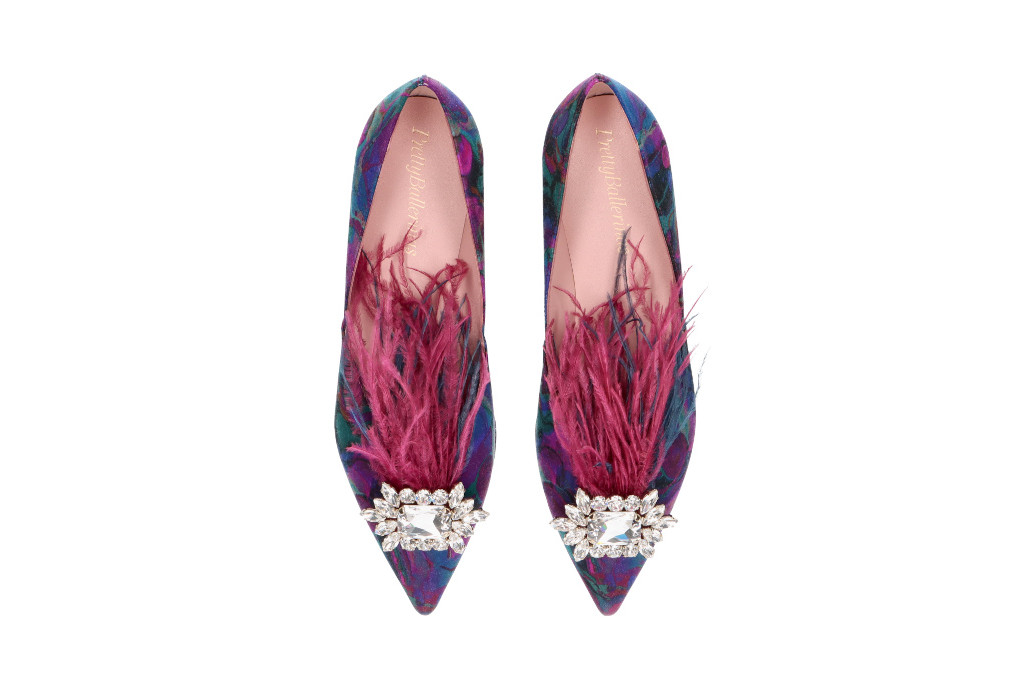 Feather ballet flats