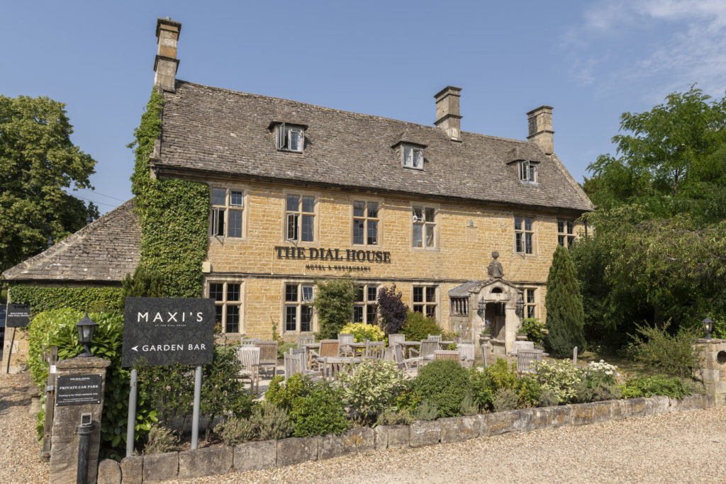 the dial house, a hotel in the cotswolds on a sunny day