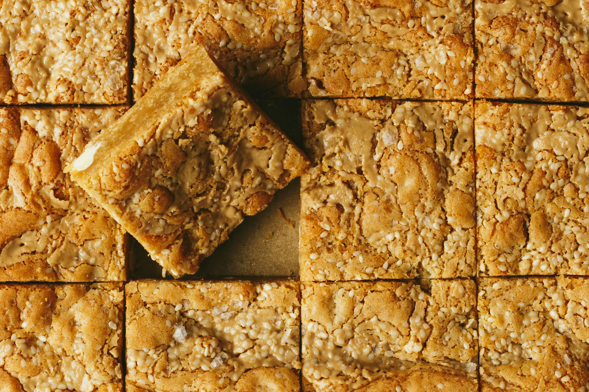 Salted Tahini Blondies