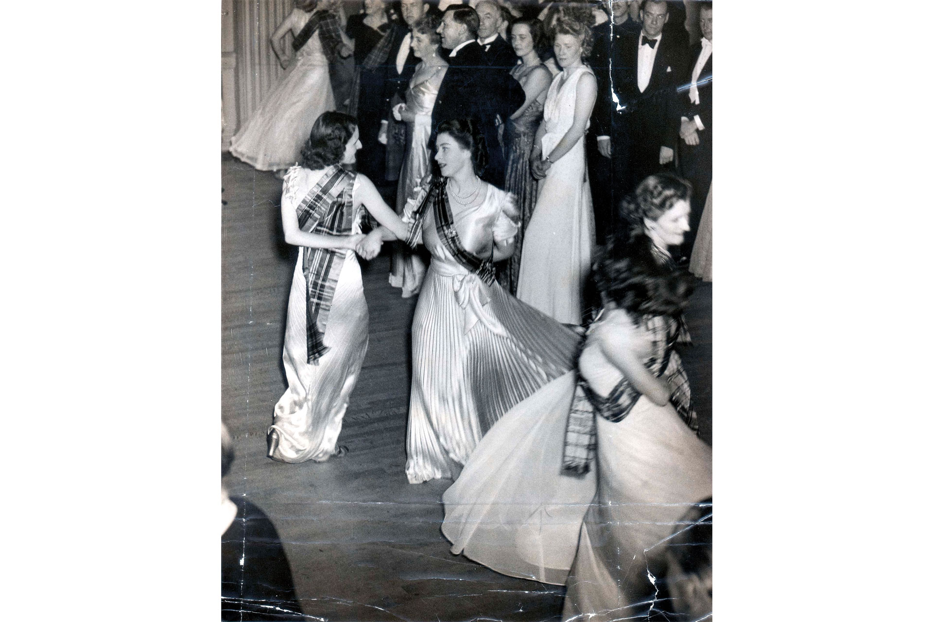 Queen Elizabeth II at a ball