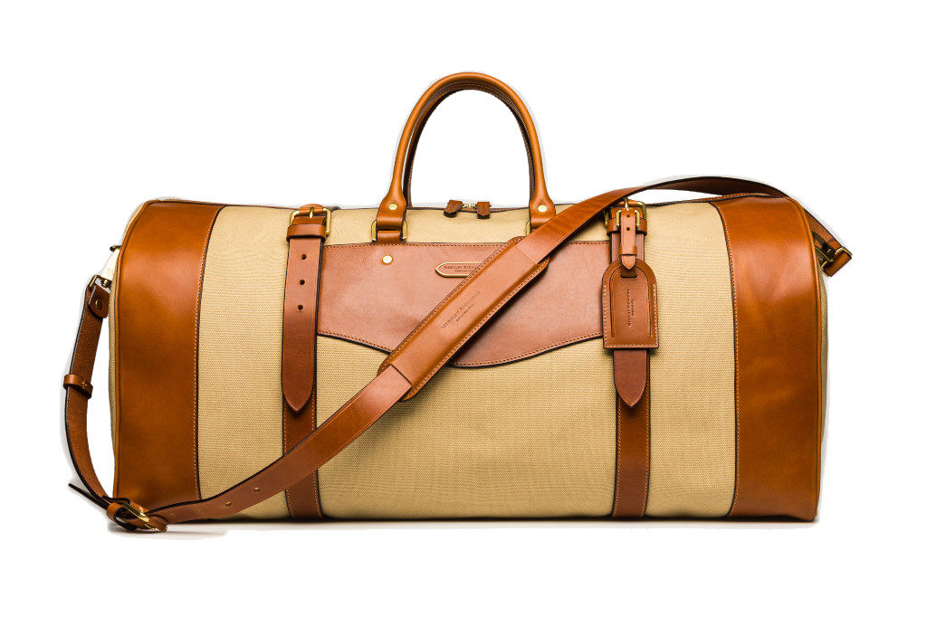 Tan and brown travel bag