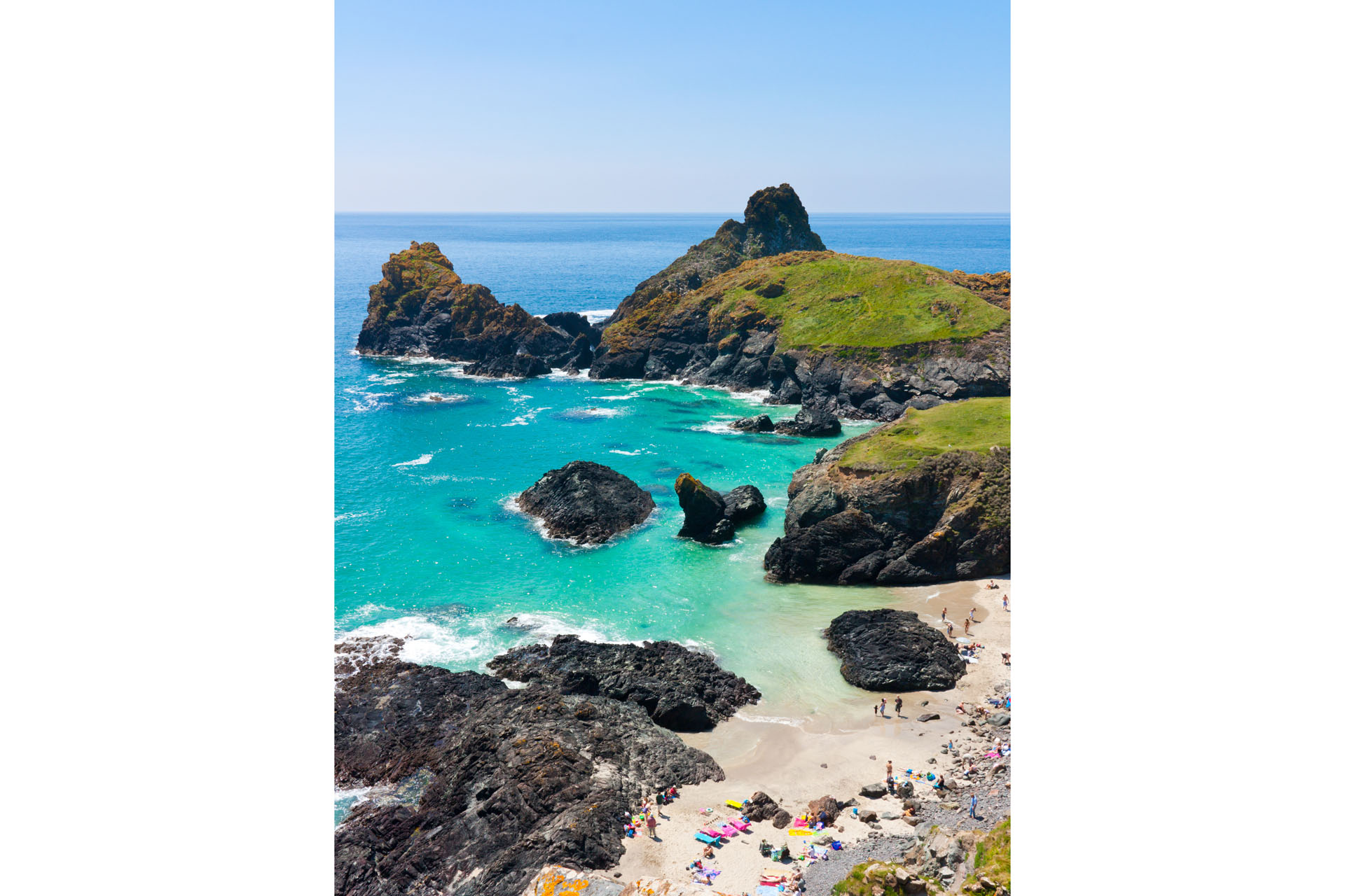 Beautiful clear day at Kynance Cove Cornwall England