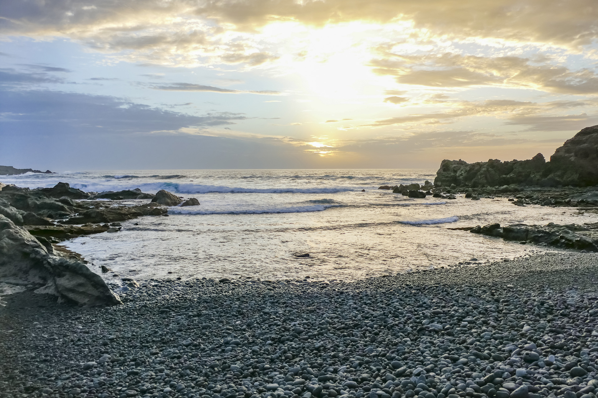 Scenery around El Golfo at Lanzarote, part of the Canary Islands in spain