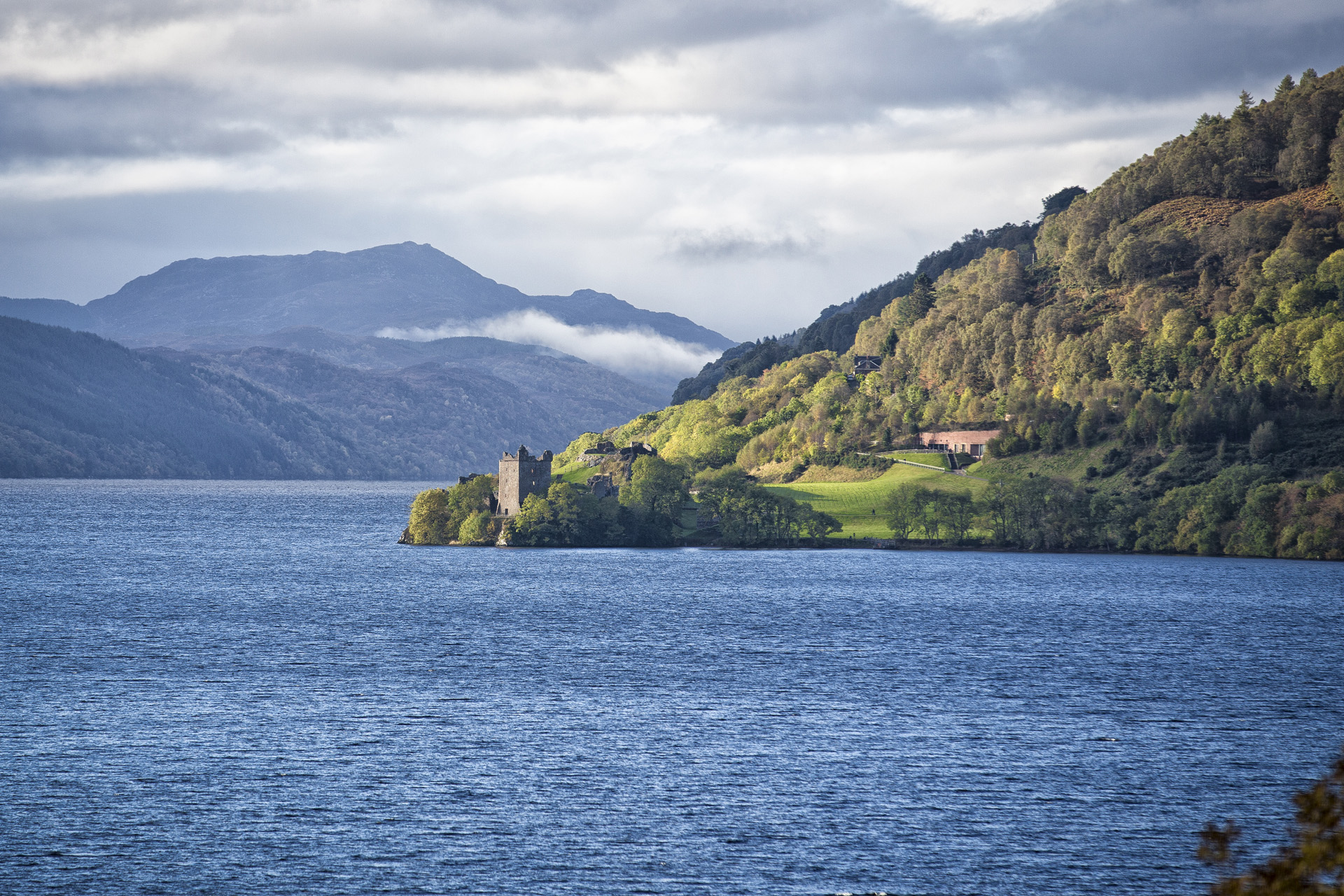 Urquhart Castle at Loch Ness Scotland Highlands on A82