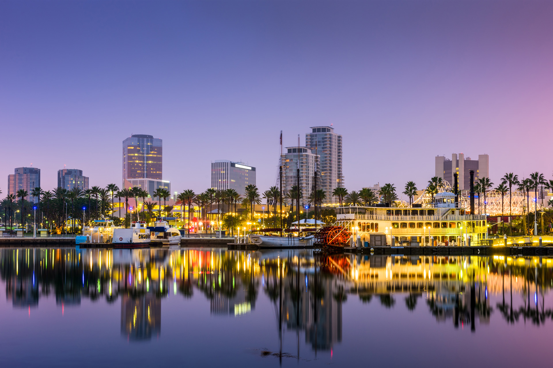 Long Beach, California, USA skyline.