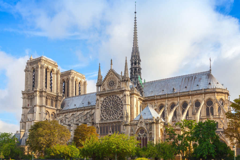 Notre Dame de Paris cathedral, France. The most popular city landmark