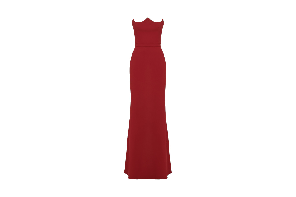 Red corset dress