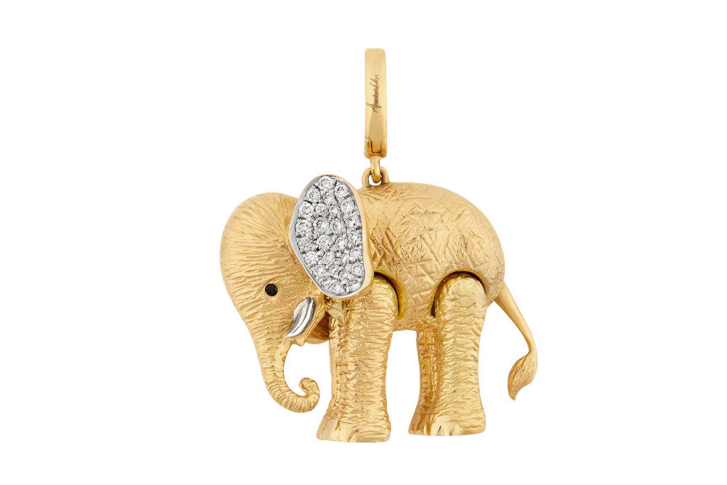Gold elephant charm
