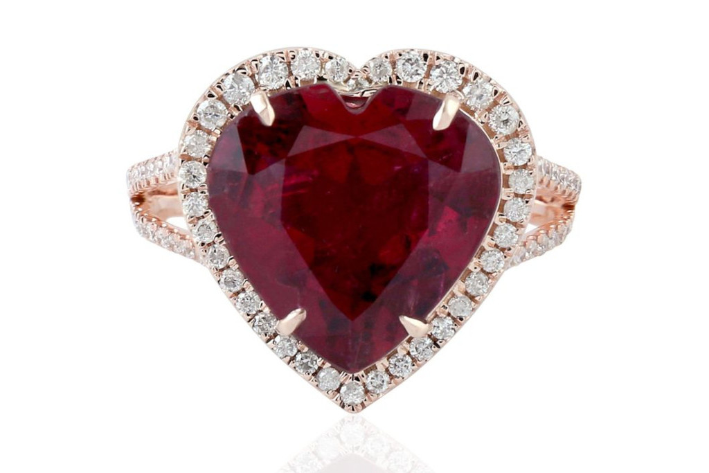 Red heart cocktail ring