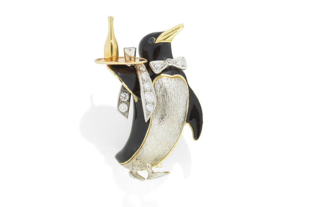 Penguin brooch