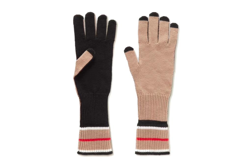 Black and brown gloves